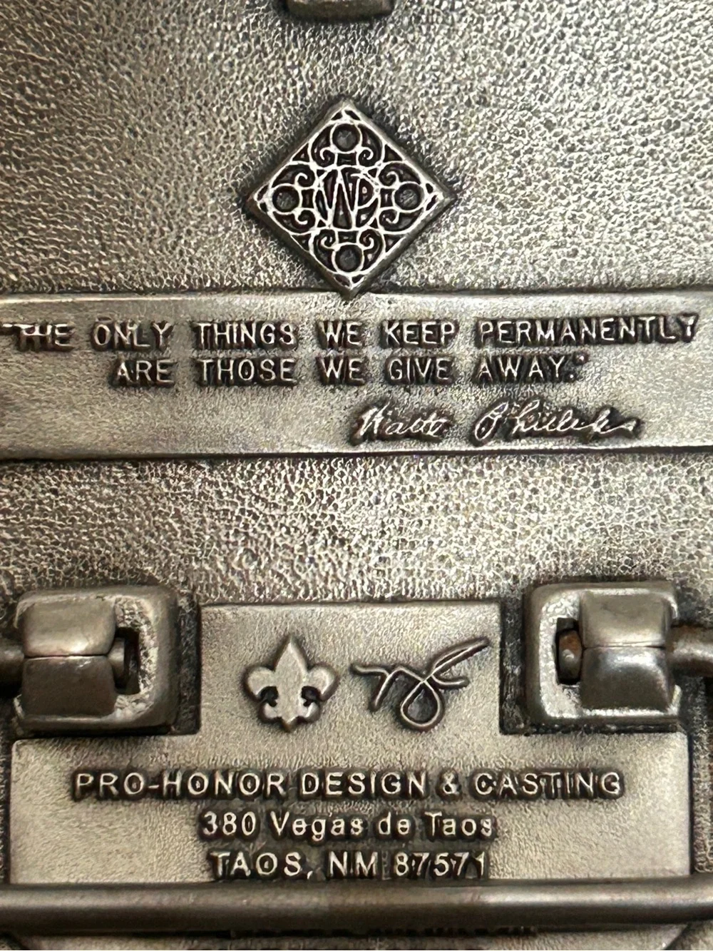 Vintage Pewter Philmont Boy Scout Camp Belt Buckle Training Center New Mexico